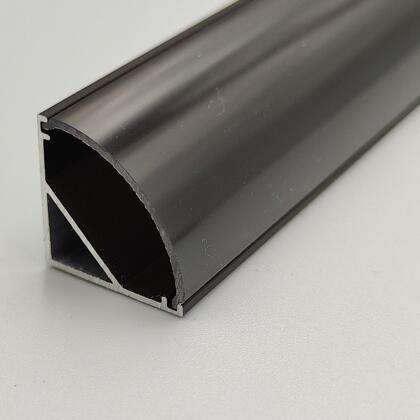 16x16mm black aluminum profile